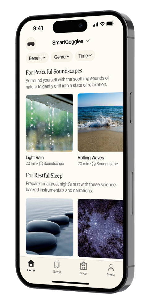 SmartGoggles 2nd Gen – Customize your treatments in the Therabody app